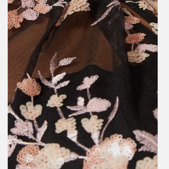 Self-Portrait Black and Cream Floral Maxi Dress - Picture 14 of 14